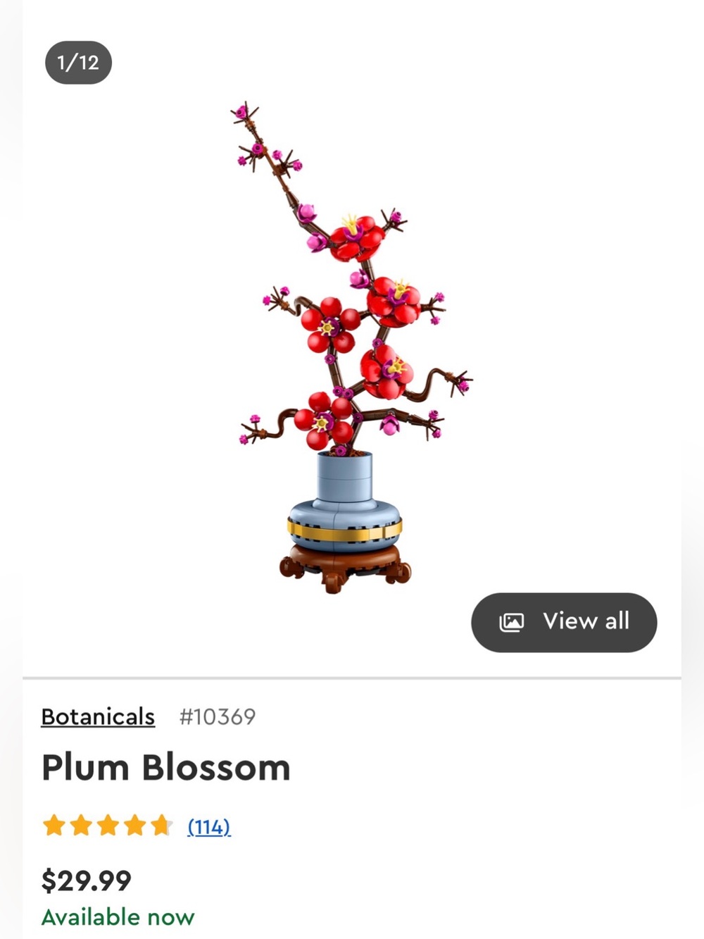 LEGO Botanicals Plum Blossom - 327 PCS